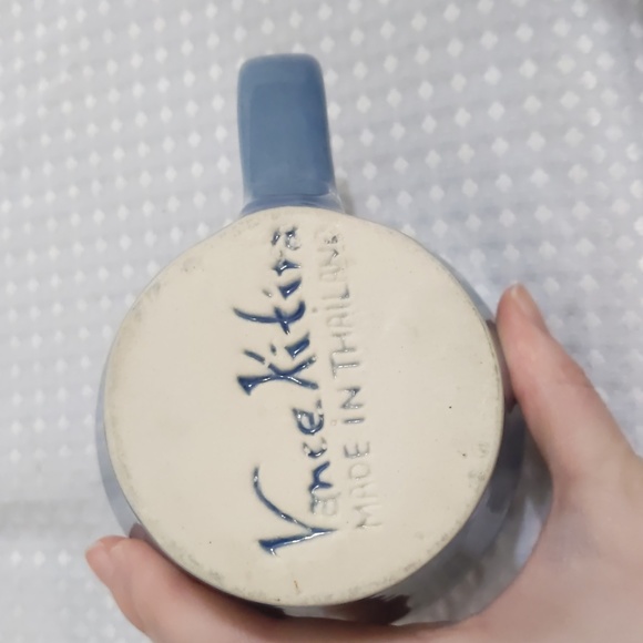 Vance Kitira Pottery Mug Rustic Primitive Coffee Tea Latte Blue Cup Mug - Picture 5 of 6